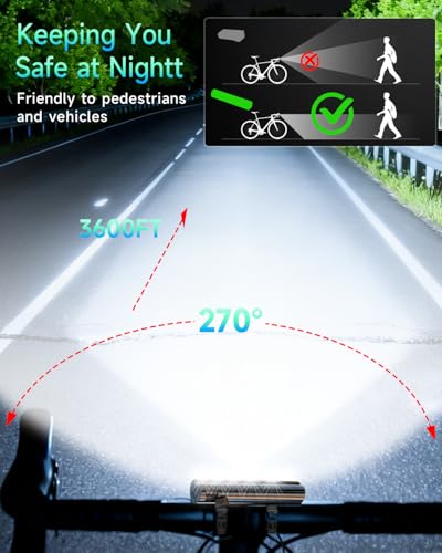 Rechargeable 6 LED Bike Light Taillight with 10+ Modes - Black
