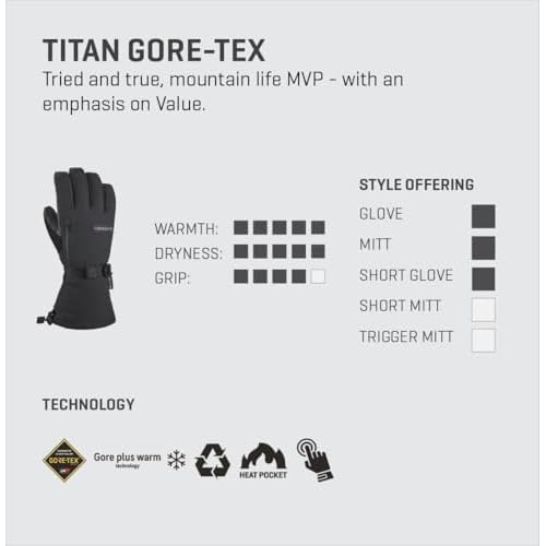Dakine Men's Titan Gore-Tex Ski and Snowboard Mitts