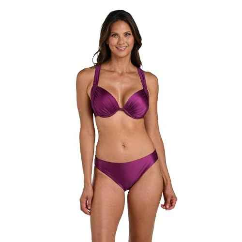 La Blanca Women's Standard Underwire Draped Bikini Swimsuit Top