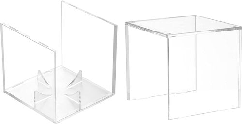 4 Pack Baseball Display Case,Baseball Box ,UV Protected Acrylic Square Baseball Holder, - for Official Size Ball