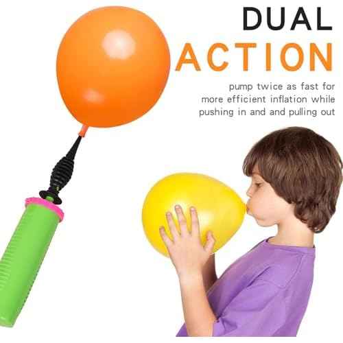 Balloon Pump Hand Held 2-Way Dual Action Air Pump for Balloons, Yoga Balls, Swimming Rings