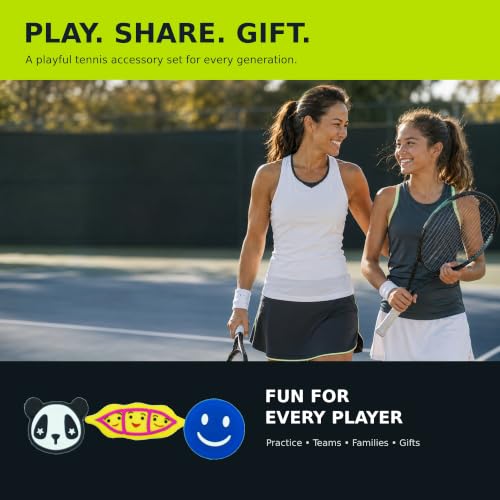 Tennis Racket Vibration Dampeners 10 Pack - Fun Shock Absorbers for Tennis Strings