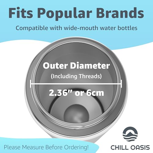 Chill Oasis White Replacement Lid for Cirkul Water Bottle - Leak Proof BPA-Free