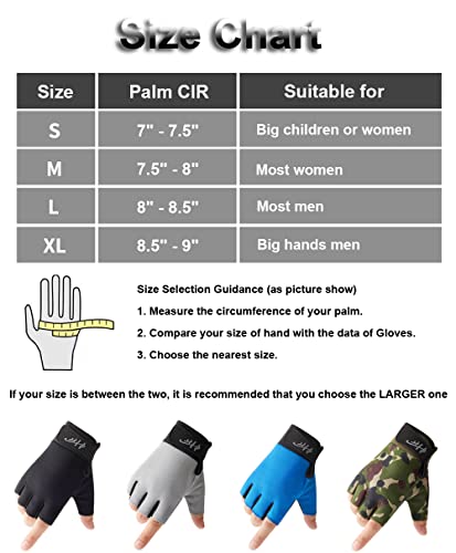 SUJAYU Water & Sports Fingerless Gloves Small Grey for Fishing Kayaking & More