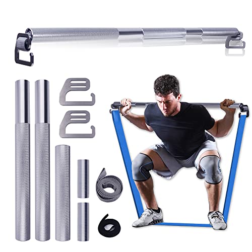 Resistance Band Exercise Bar with Handles - Large 37.8" Aluminum Bar, Heavy Duty Workout Bar - Variation of THIS listing Bar1