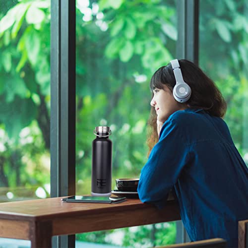 Insulated Water Bottle 25oz with Straw and Bonus Lids - Leak Proof Vacuum Flask for Hot Cold Drinks