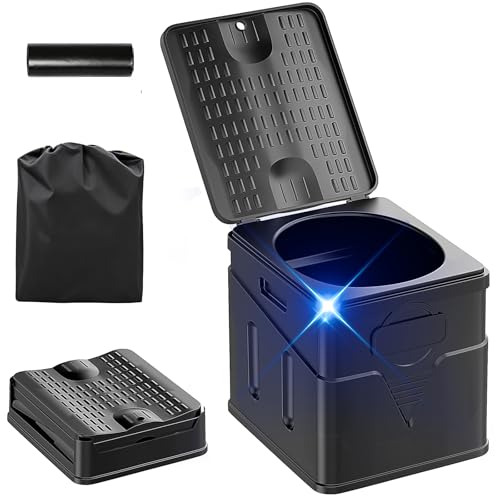 Portable Camping Toilet Foldable Compact Toilet for Outdoors Adults Children