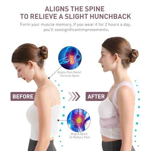 Posture Corrector For Women, Adjustable Back Brace For Posture, Back Posture Corrector Providing Pain Relief From Lumbar, Shoulder,Neck, And Clavicle, Back (L/XL 35-44 Inch)