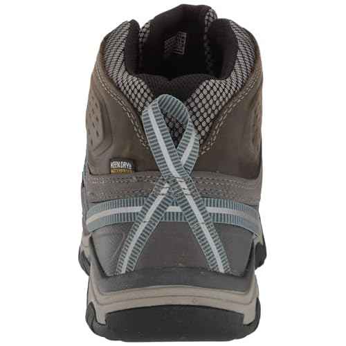 KEEN Women's Targhee 3 Mid Height Waterproof Hiking Boots, Magnet/Atlantic Blue, 5 Wide