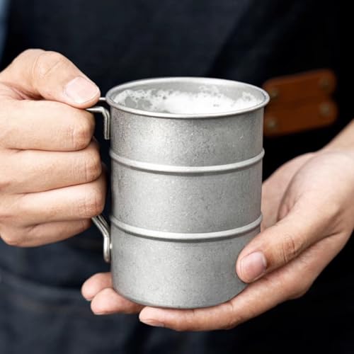 16.9oz Stainless Steel Camping Coffee Mug Set - Lightweight Hiking Cups for Men, Outdoor Use