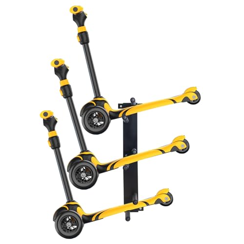 Wall Mount Scooter Rack Garage Storage Organizer for Multiple Electric Scooters