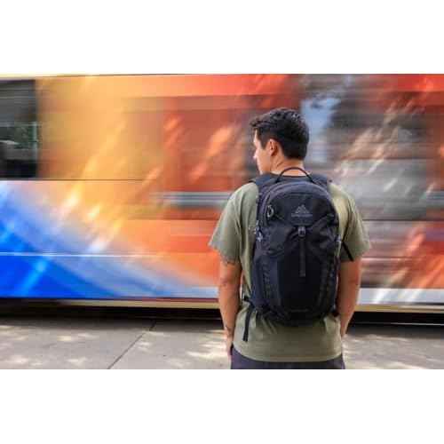 Gregory Nano 20L Plus Size Unisex Day Hiking/Commuter/Active Travel Backpack, Breathable Backpanel, Hydration Port, Plus Size, Optic Black