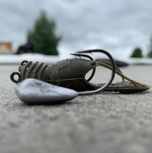 Great Lakes Finesse Juvy Craw Watermelon Green Pumpkin 2.5" Soft Plastic Crawfish Lure