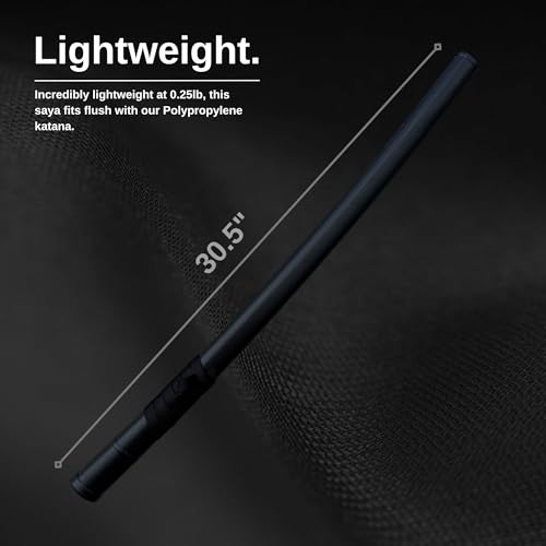 Martial Arts Training Sword 39 Inch Polypropylene Fake Weapon with Black Scabbard