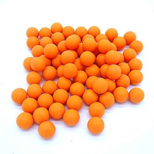 Reusable 0.68 Caliber Paintballs - 100 New Re-Usable Rubber Training Elastic Balls Paint Balls