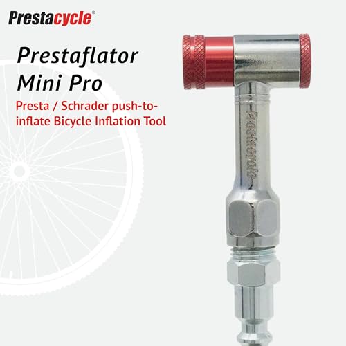 Bicycle Tire Inflator Head Mini Pro Push-to-Inflate Tool for Presta Valves - Bike Maintenance