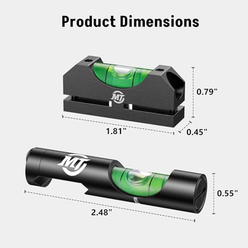 MidTen Scope Leveling Kit Bubble Level Anti-Cant with Magnetic Base - Black