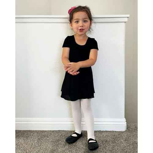 Stelle Leotard for Girls Black Ballet Dance Leotard Gymnastics Outfits with Bow Back (Toddler/Little/Big Kids)