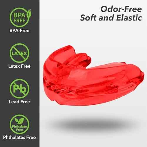 2Pcs Sport Mouth Guard Youth Adult, Mouthguard for Braces, MouthGuard for Braces for Sports, No Boil Mouth Guard, Soft, Football, Jujitsu and Karate