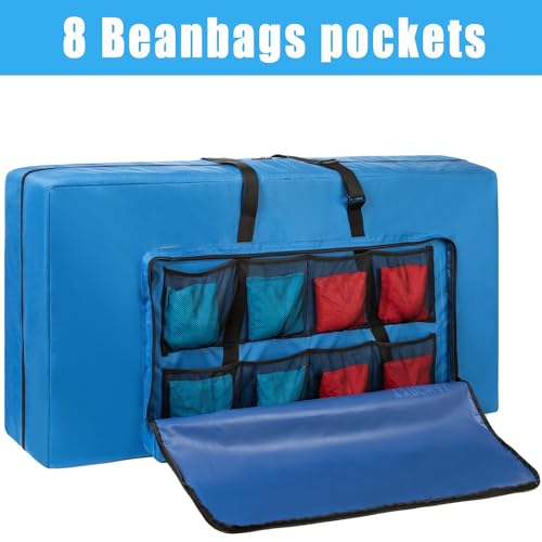 Blue Cornhole Carrying Case Fits 4x2 Regulation Boards with Pockets