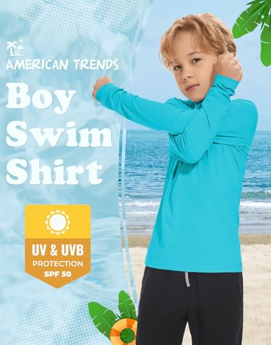 Boys Rash Guard Long Sleeve Swim Shirt UPF 50+ Sun Protection - Large Tie Dye