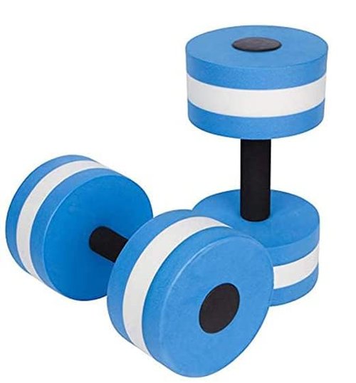 Eanpet Set of 2 Sports Aquatic Exercise Dumbbells Aqua Fitness Barbells Exercise Hand Bars - for Water Aerobics,Blue