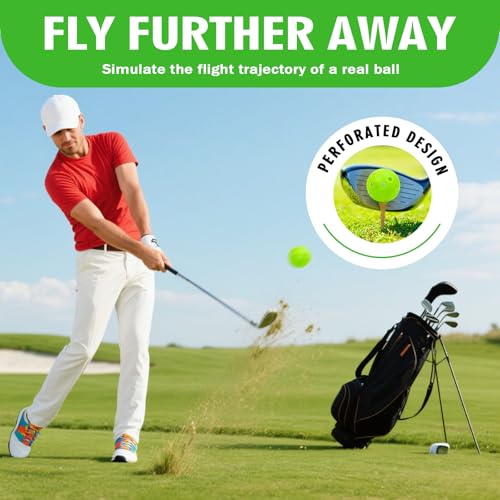 Green Plastic Golf Balls Practice Pack 26 Pcs Limited Flight Indoor Outdoor