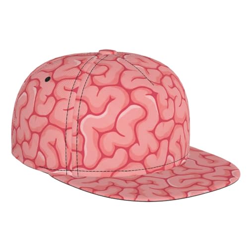Funny Brain One Size Snapback Hat Trucker Cap - Hip Hop Style Adjustable Baseball Cap for Men Women
