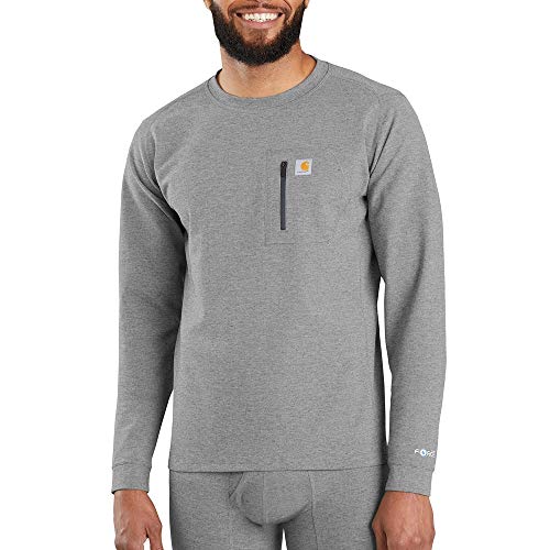 Carhartt Men's MBL110 Base Force¢ç Heavyweight Base Layer Crew - X-Large Tall - Shadow Heather