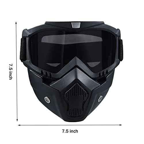 Paintball Mask Anti Fog,Tactical Full Face Mask Ski Mask Goggles Detachable Adjustable,Motorcycle Riding Face Protection