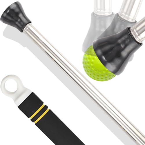 Golf Ball Picker Upper Retractor 30-44 Inch Telescopic Grabber with Suction Cup