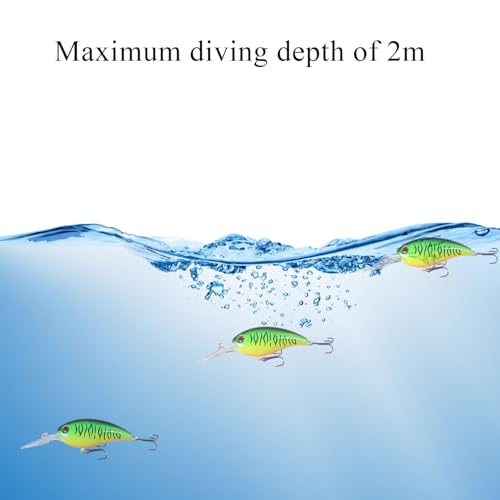 Deep Diving Crankbait Lures Kit - 8 Assorted Hard Swimbaits for Freshwater & Saltwater