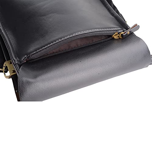Leather Messenger Sling Crossbody Bag for Men Travel Work Brown-1