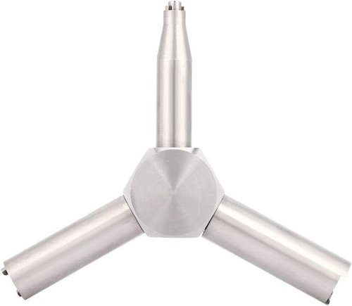 Valve Key for Airsoft, Triangle Wrench Valve Removal Tool for GBB AEG KSC WA Gas Magazine Charging (Silver)