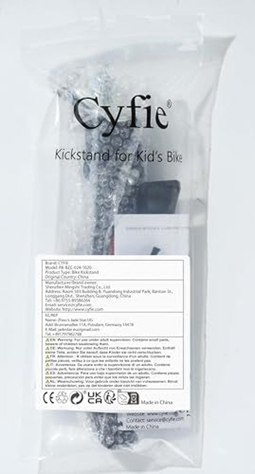 Cyfie Bike Kickstand for 16 18 20 Inch Kids Adjustable Center Mount Bicycle Kickstands Bike Stand for 16-20inch Wheel Mountain Bike/Road Bicycle/Adult Bike/Sports Bike, Aluminum Alloy