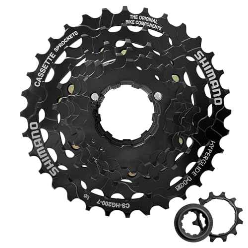 Bike Cassette 7 Speed CS-HG200 Bike Sprocket 12-32T Black for Mountain Bike Folding Bike