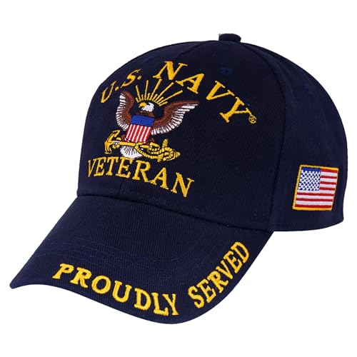 Unisex US Navy Cap - Navy Blue One Size Officially Licensed Military Hat