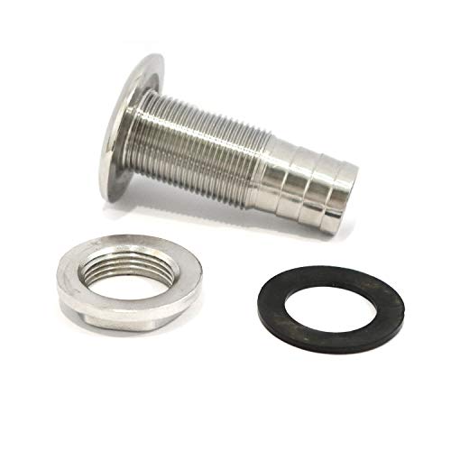 316 Stainless Steel Thru-Hull Fitting 3/4 IN I.D. Marine Boat Plumbing
