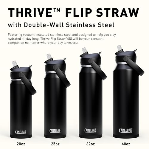 CamelBak Thrive Flip Straw Water Bottle 25oz - Navy Insulated Steel