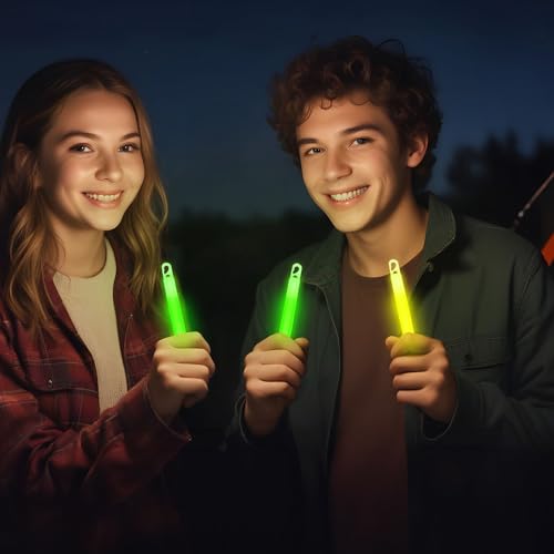 Green Emergency Glow Sticks 30pcs - Military Grade Light Up Safety Lightsticks for Camping & Survival