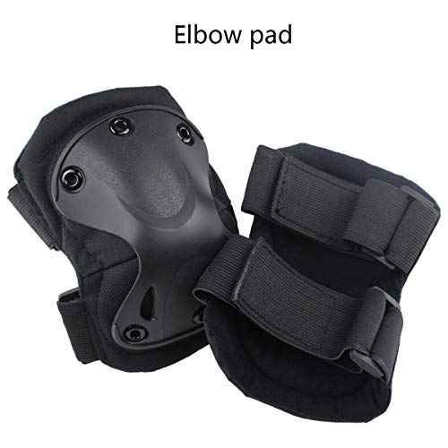 AOUTACC Tactical Combat Knee & Elbow Protective Pads Set for Outdoor CS Paintball Game Cycling Safety Skateboarding Gear Skates Knee Protection Guard Pads