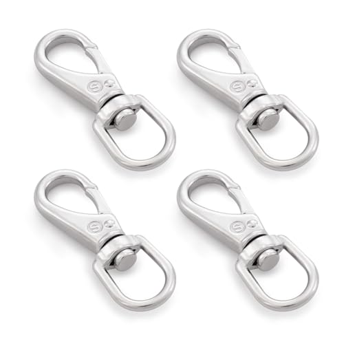 Stainless Steel 304 Flag Clips for Flagpole Rope - 3.5 Inch, 4 Pack