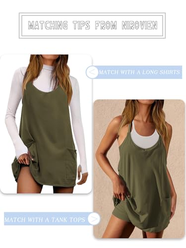 Women's Tennis Dress with Shorts - Athletic Workout Dress for Women