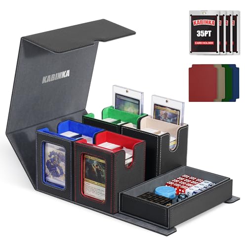 A3-Colorful 5-in-1 MTG Commander Deck Box Holds 400+ Double-Sleeved Cards