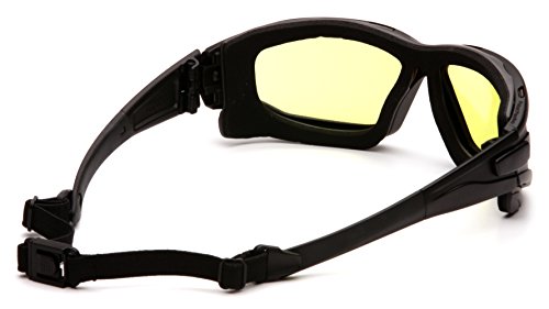 PYRAMEX I-Force Sporty Dual Pane Anti-Fog Goggle Black Frame Amber Lens