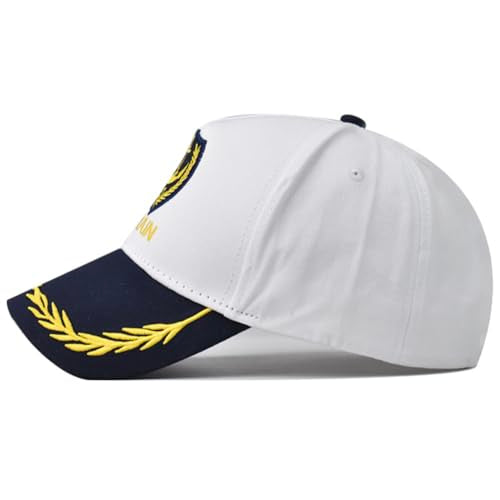 Anchor Embroidered Captain Hat Skipper Boating Baseball Cap - Navy, 2-8