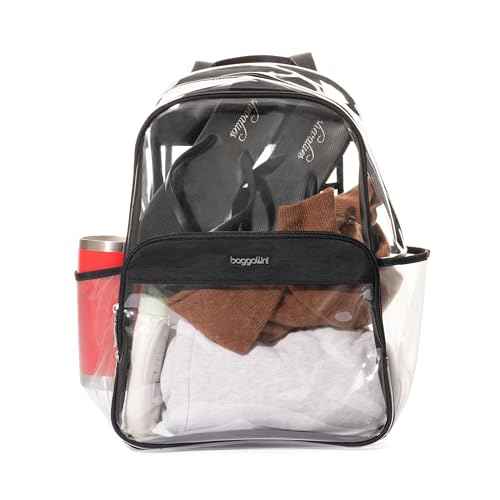 Baggallini Clear Backpack - Lightweight Large 11.5x 15.5x 6 Inch Clear Bag