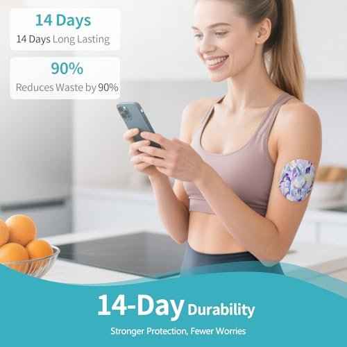 20pcs Adhesive Patches for Libre 3 Waterproof,Sensor Covers for CGM,Pre-Cut Backing with Easy-Peel Tab for 10-14 Days,Full Cover No Glue in Center,Bloomingday