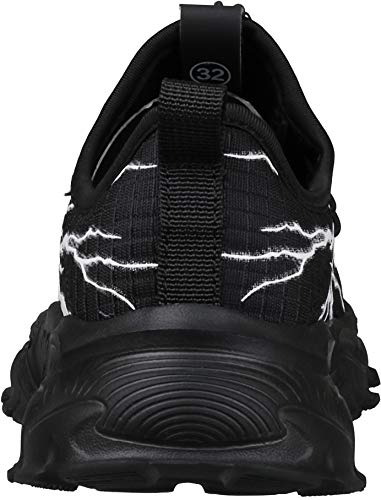 BRONAX Boys Graffiti Tennis Shoes - Little/Big Kids Black Variation 4
