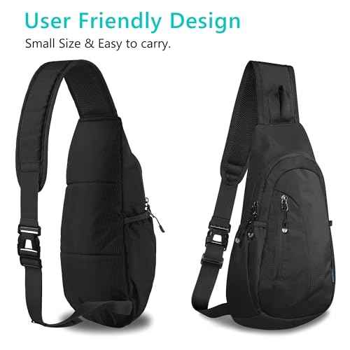 TITECOUGO Small Sling Bag, Lightweight Crossbody Backpack for Men Women, Shoulder Bag for Sports and Outdoor